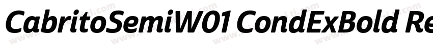 CabritoSemiW01 CondExBold Regular字体转换